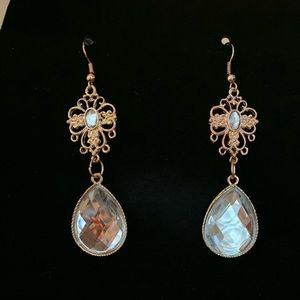 Antique Victorian style teardrop earrings